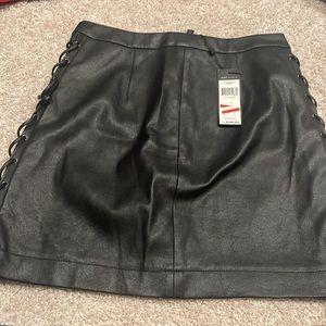 Faux leather skirt